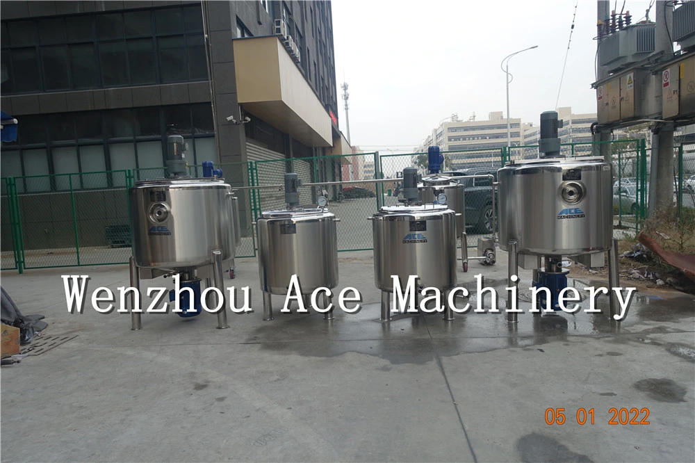 Factory Price 50L-1000L Salad Dressing Ice Cream Milk Powder Homogenizer Stainless Steel Electric Heating High Shear Mixing Tank