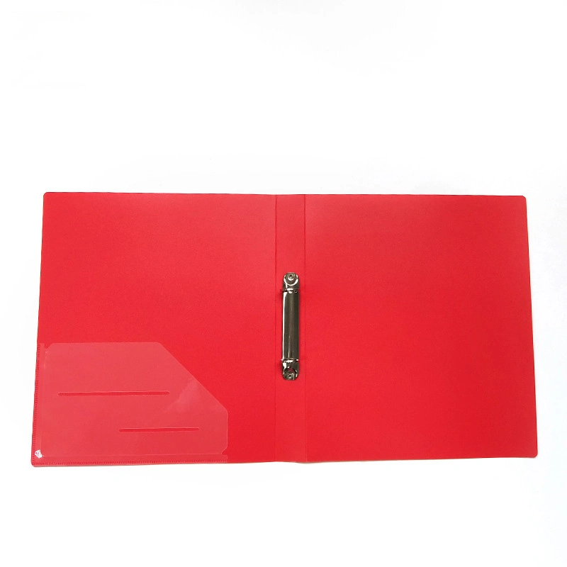 A4 Plastic 2 Hole Ring Binder File Folder with Inner Pocket