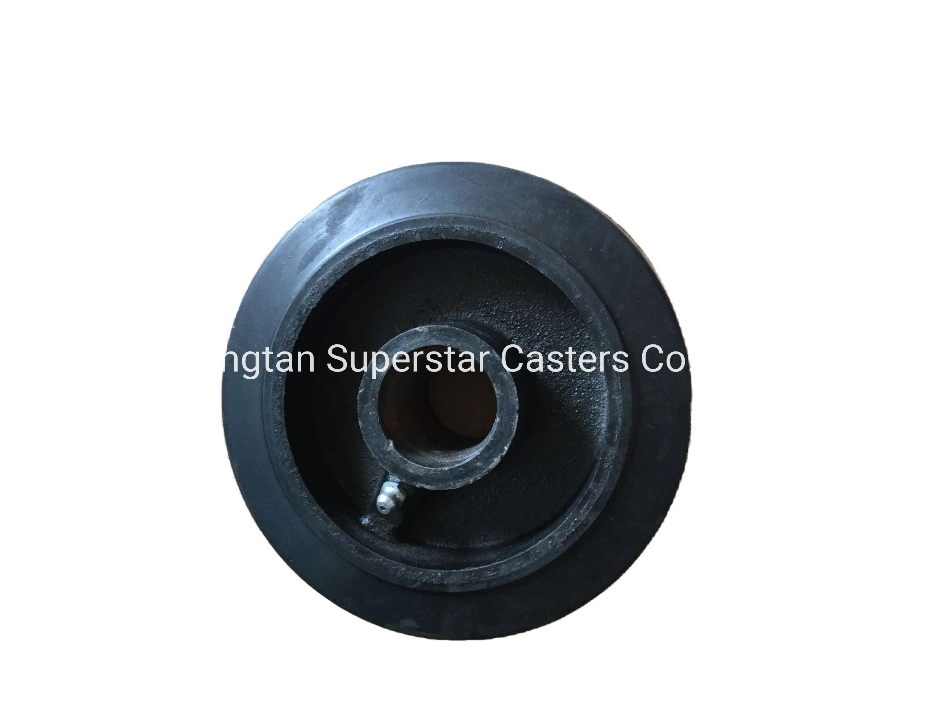 4" Factory Industrial Small Rubber Cast Iron Core Wheels (Easy to scroll)