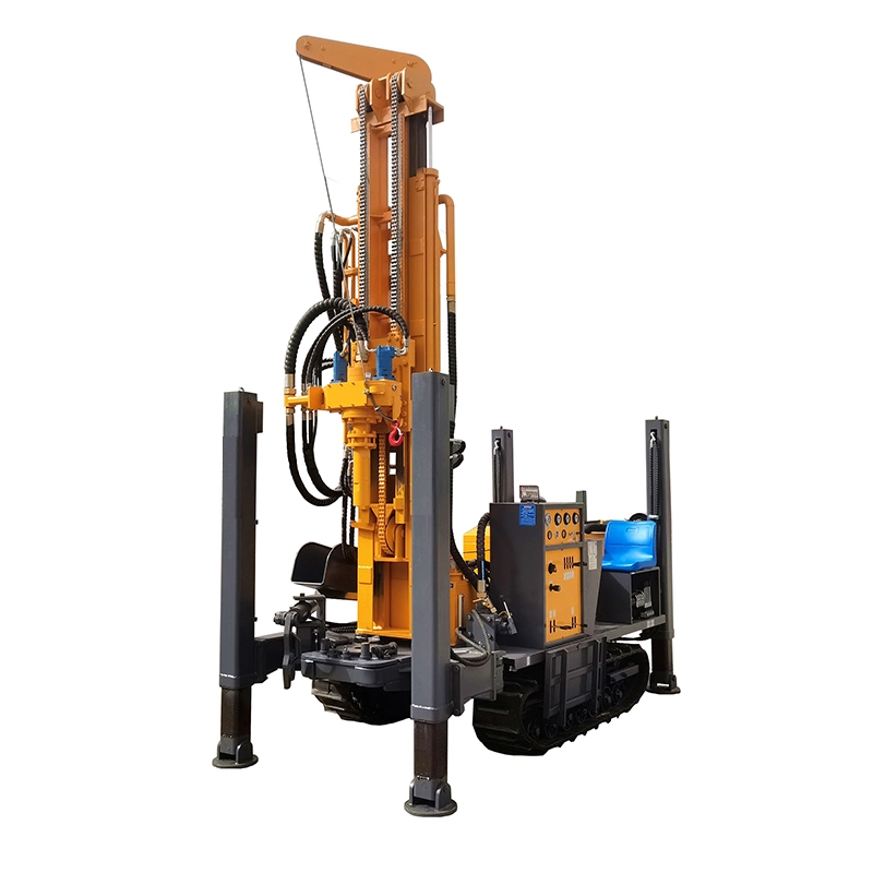 Small Portable Diesel Crawler Mobile Hydraulic Rotary Mine Rock Core DTH Diamond Bit Hammer Trailer Deep Borehole Ground Water Well Drill Machine Drilling Rig