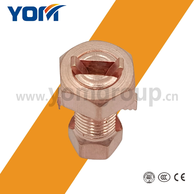 T/J Brass Copper Split Small Waterproof Electrical Bolt Close-End Clamp Screw Wire to Wire Joint Nut Terminals Cable Connectors