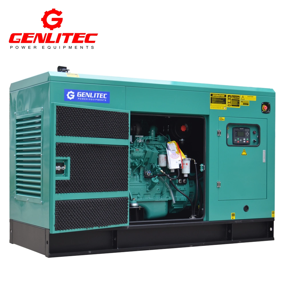 Genlitec tipo silencioso Generador Diesel 40kw/50kVA a 60Hz Powered by 4bt3.9 Cummins-G2 motor