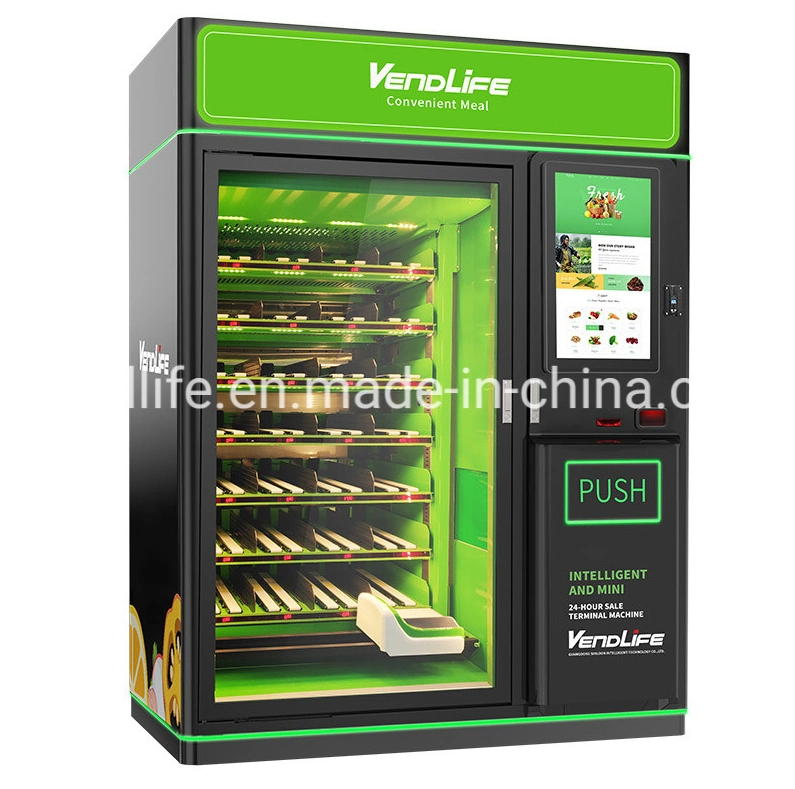 Vendlife Micro Supermarket máquina de pan máquina de frutas y verduras de alimentos fríos Kiosco máquina expendedora de alimentos congelados frescos