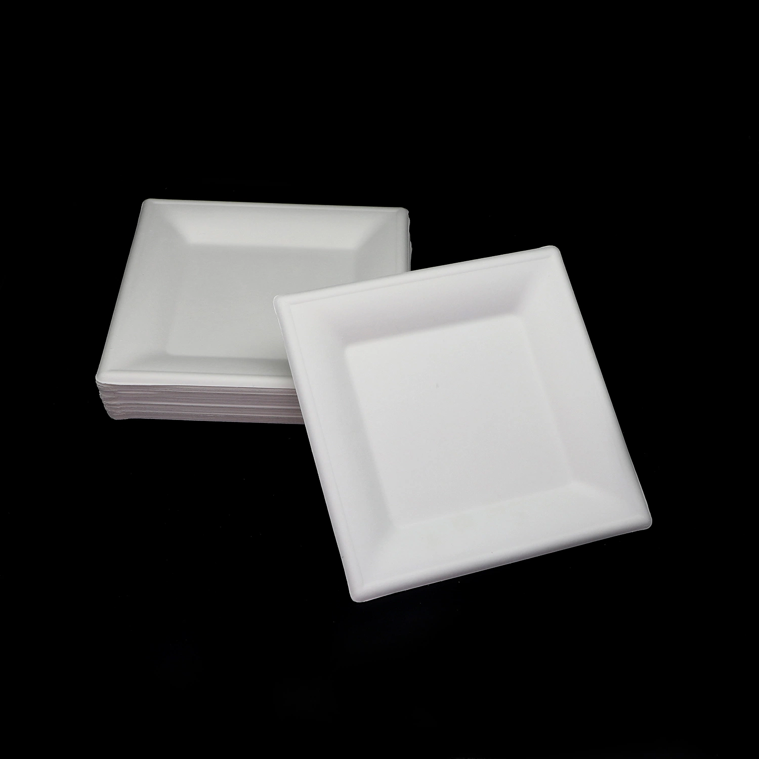 White Compostable Paper Square Plate for Fruit