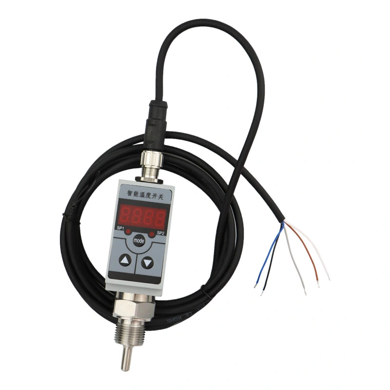 304 Stainless Steel DC 24V 0-100 Deg. C Water Adjustable Temperature Switch with Digital Display