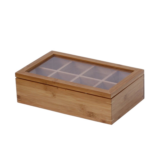 Customized Bamboo Wooden Box with Acrylic Glass Lid