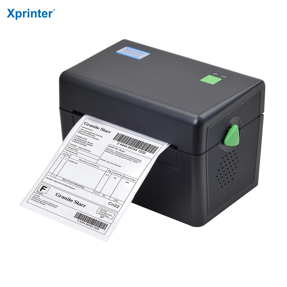 Xprinter Thermoetikettendrucker XP-DT108B Barcode-Scanner Mini-Etikettendrucker