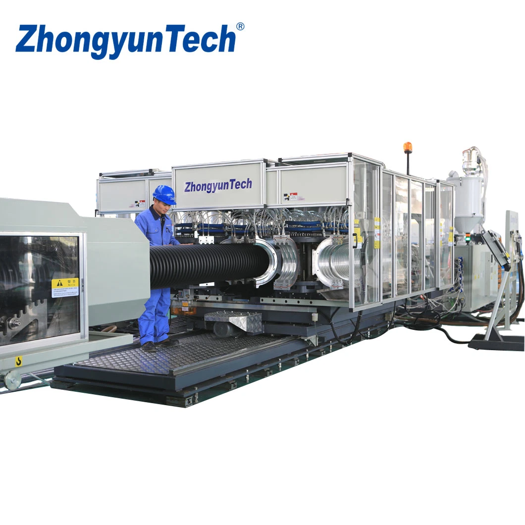 PVC/PP/PE Plastic Corrugated Pipe Making Machine for Drainage/Sewege/Cable Duct/Electric Conduit/Fresh Air Ventilation Pipe