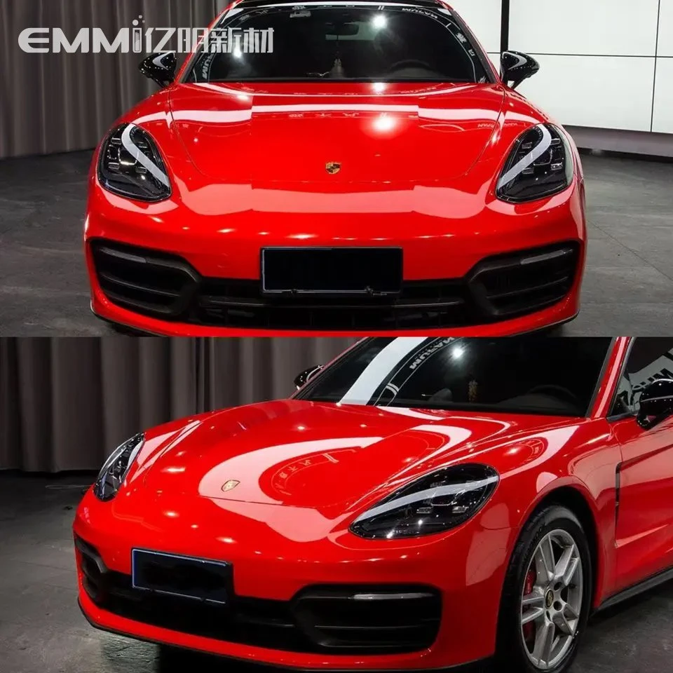 7.5mil Red Colortpu Ppf Paint Protection Film Anti Scratch Hot Repair 60''*50' Rolls