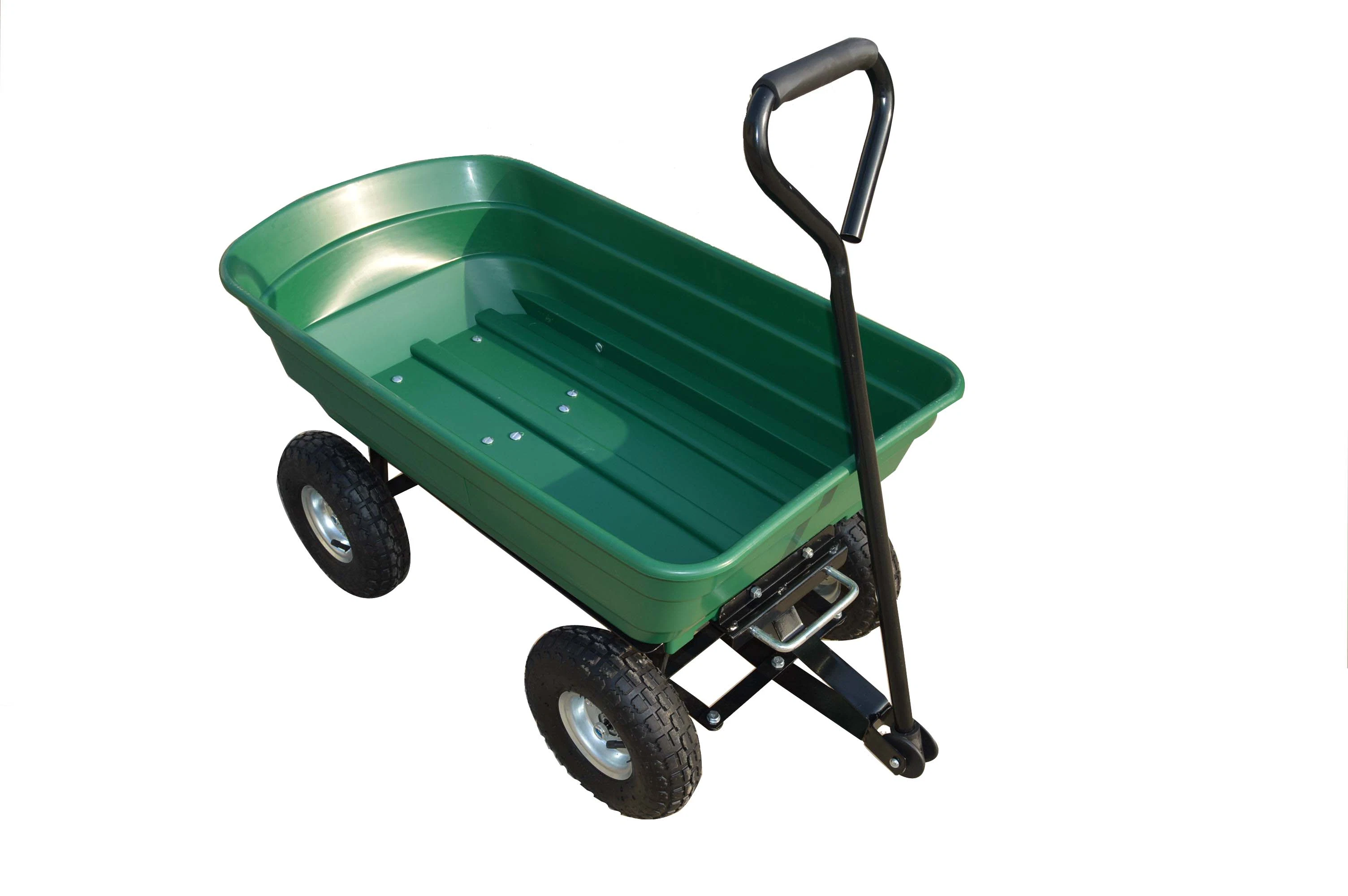 2-in-1 Convertible Handle Gorilla Carts Heavy-Duty Garden Poly Dump Cart