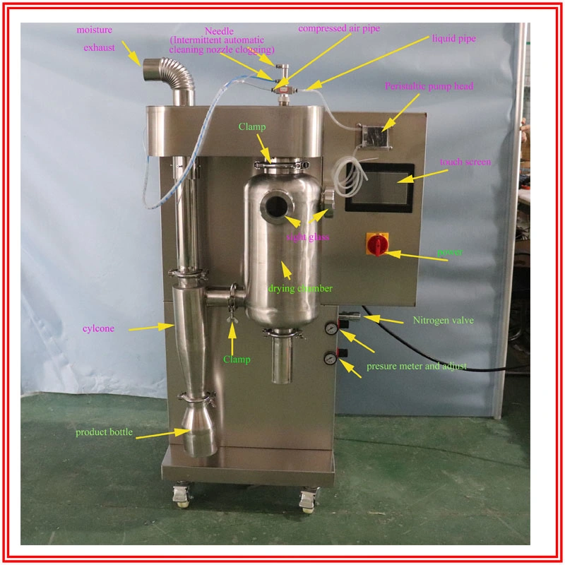 Small Portable Spray Drying Machine/Lab Spray Dryer/ Glass Mini Spray Dryer/Vacuum/ Nitrogen Spray Dryer/Micro Encapsulation Spray Dryer