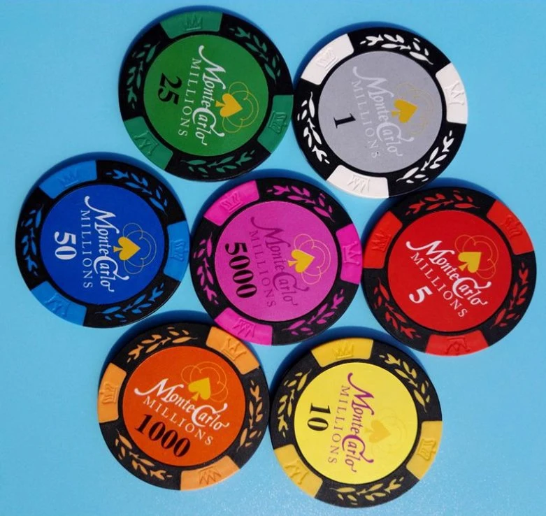 Custom Design Printed 13.56MHz Acrylic RFID Casino Poker Chip