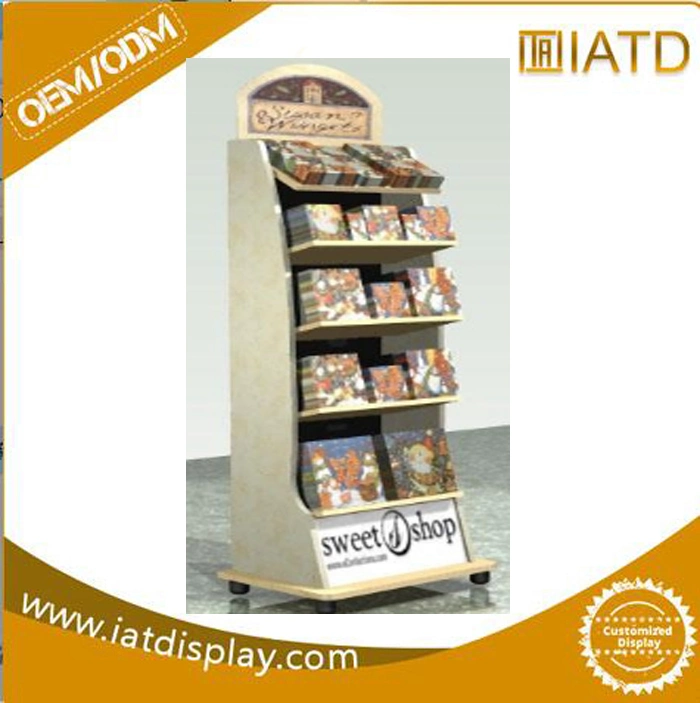 Pop up Display Melamine Wood Book Storage Advertising Supermarket Shelf