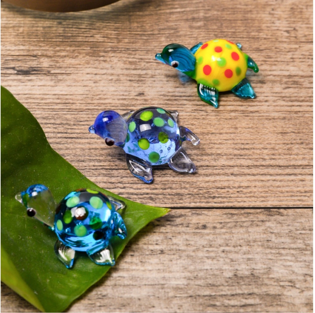 Latest Design Glass Colorful Turtle Home Decor for Living Room Artefacts Craft