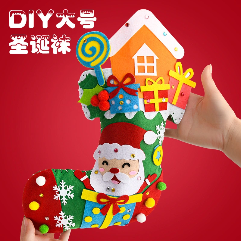 عيد الميلاد الأطفال DIY اليدوية Kindergarten الجوارب سفنغ هدية يدوية