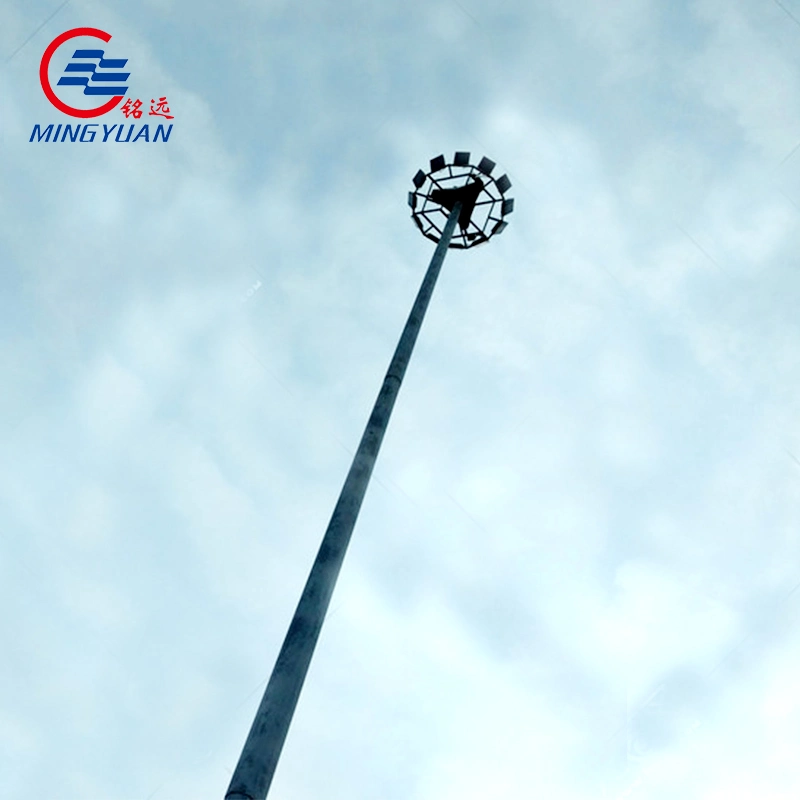 Hot DIP Verzinkter Q345 achteckiger High Mast Pole mit Hebefunktion System