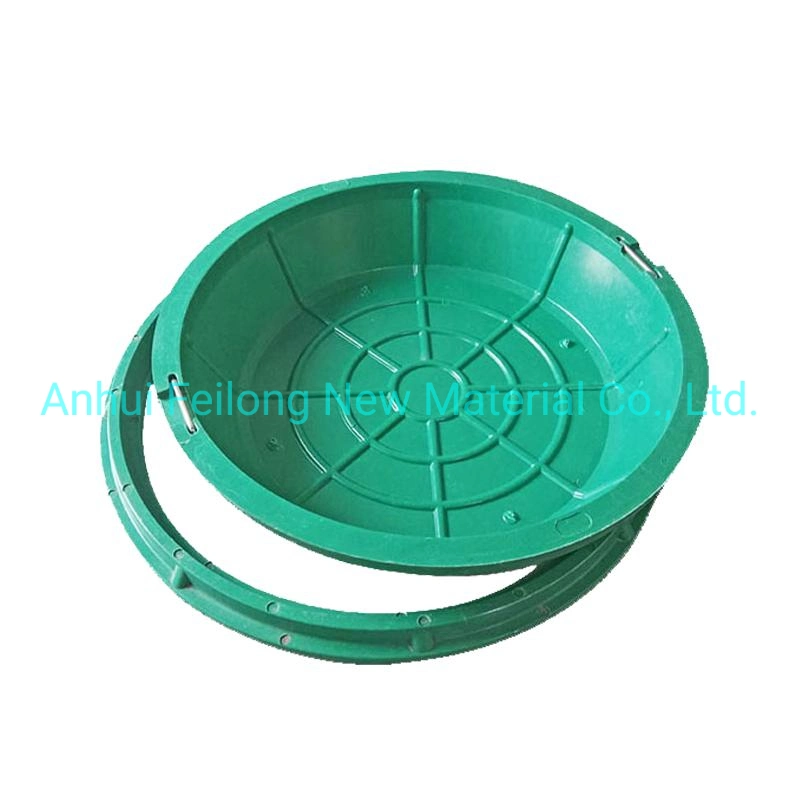 Square Composite Plastic Green Recessed Grass Lawn Manhole Cover with Frame for Tree Lawn Belt