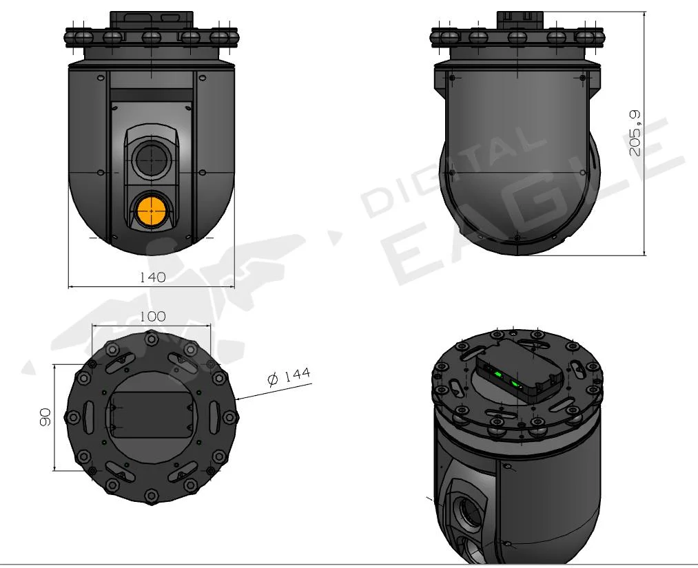 2023 Deux 2 millions de pixels appareil photo pour avion Uav Bourdon