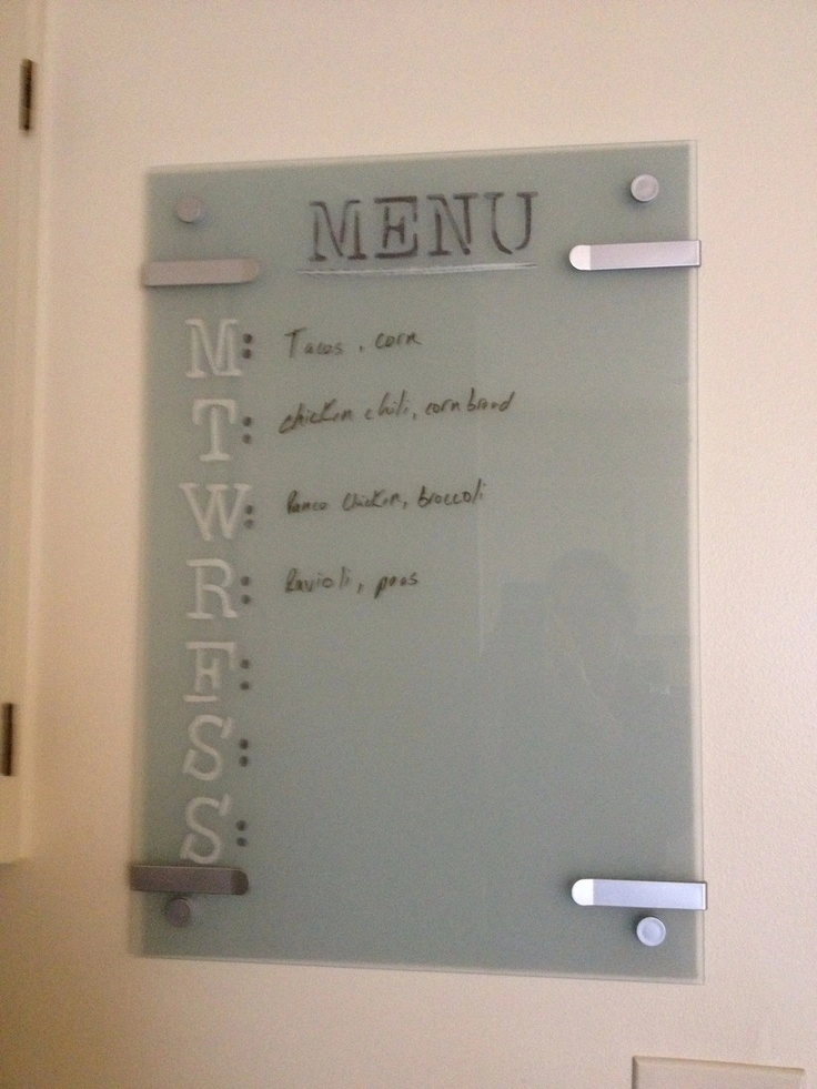 EU Standard Kitchen Memu Boards Notice Glass Whiteboards