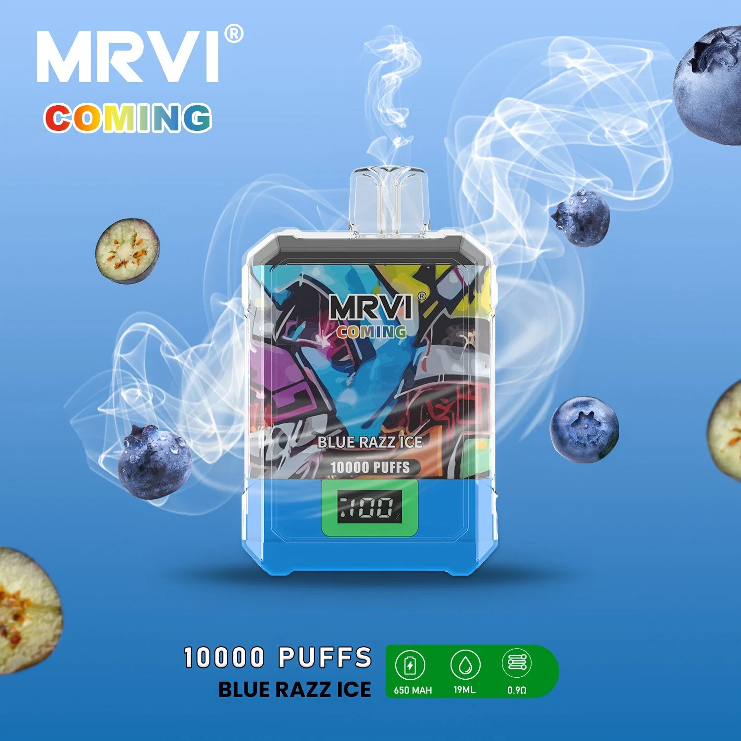 VAPE Puff 9K 12K VAPE Pen Mrvi disponible 10000 Puffs desechables E cigarrillos originales Puffs Starter Kit barras desechables Vapes con pantalla digital