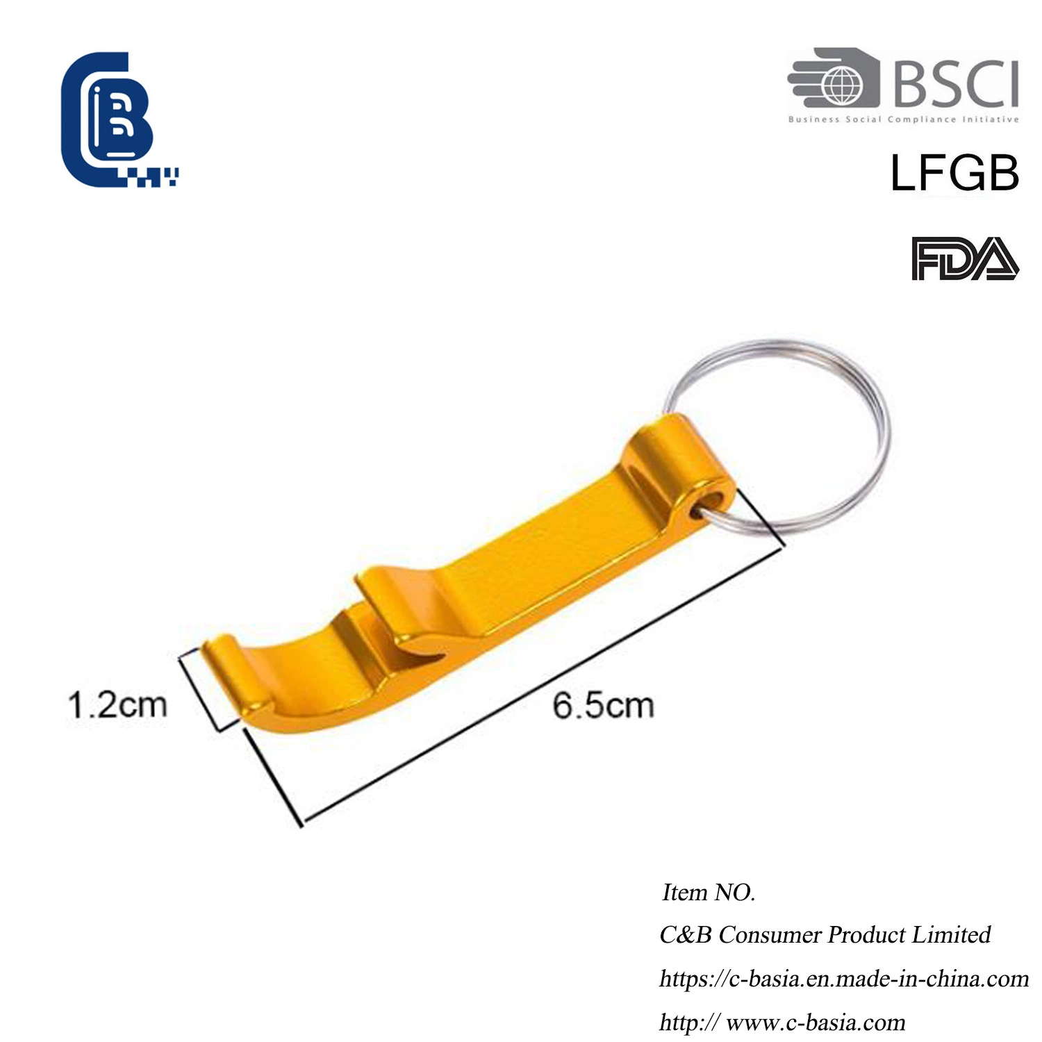 Promotional Gifts Multifunctional Bottle Opener Key Ring Metal Keychain Kitchen Gadgets