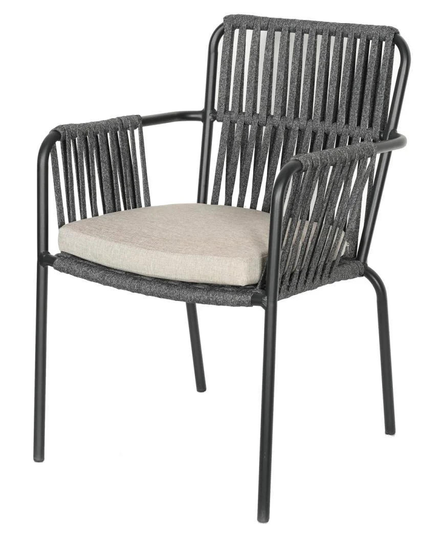 Yh-4003p Aluminum Rope Chair Outdoor Furniture Rope Dining Set Garden Patio Chair