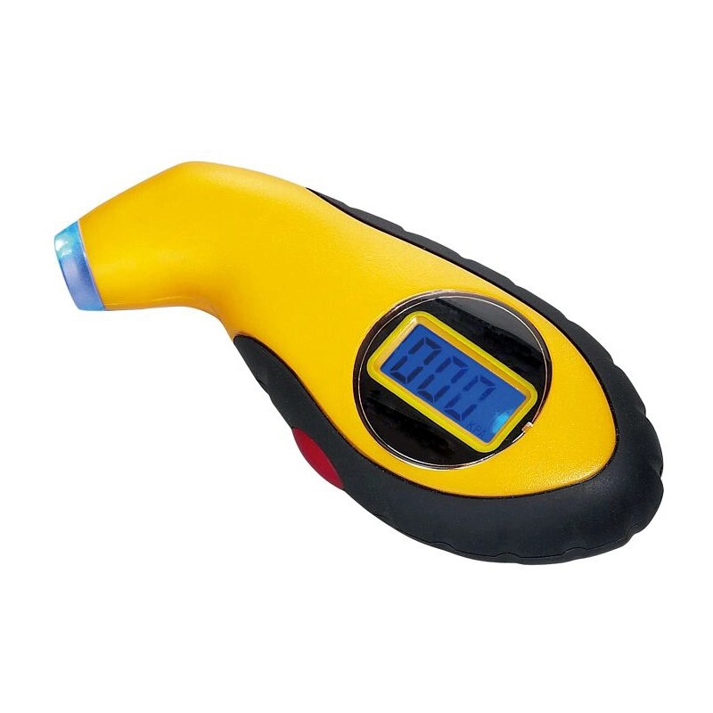 Mini-Amarelo Ferramenta Carro Pneus Medidor de Pressão de Pneu Digital display LCD