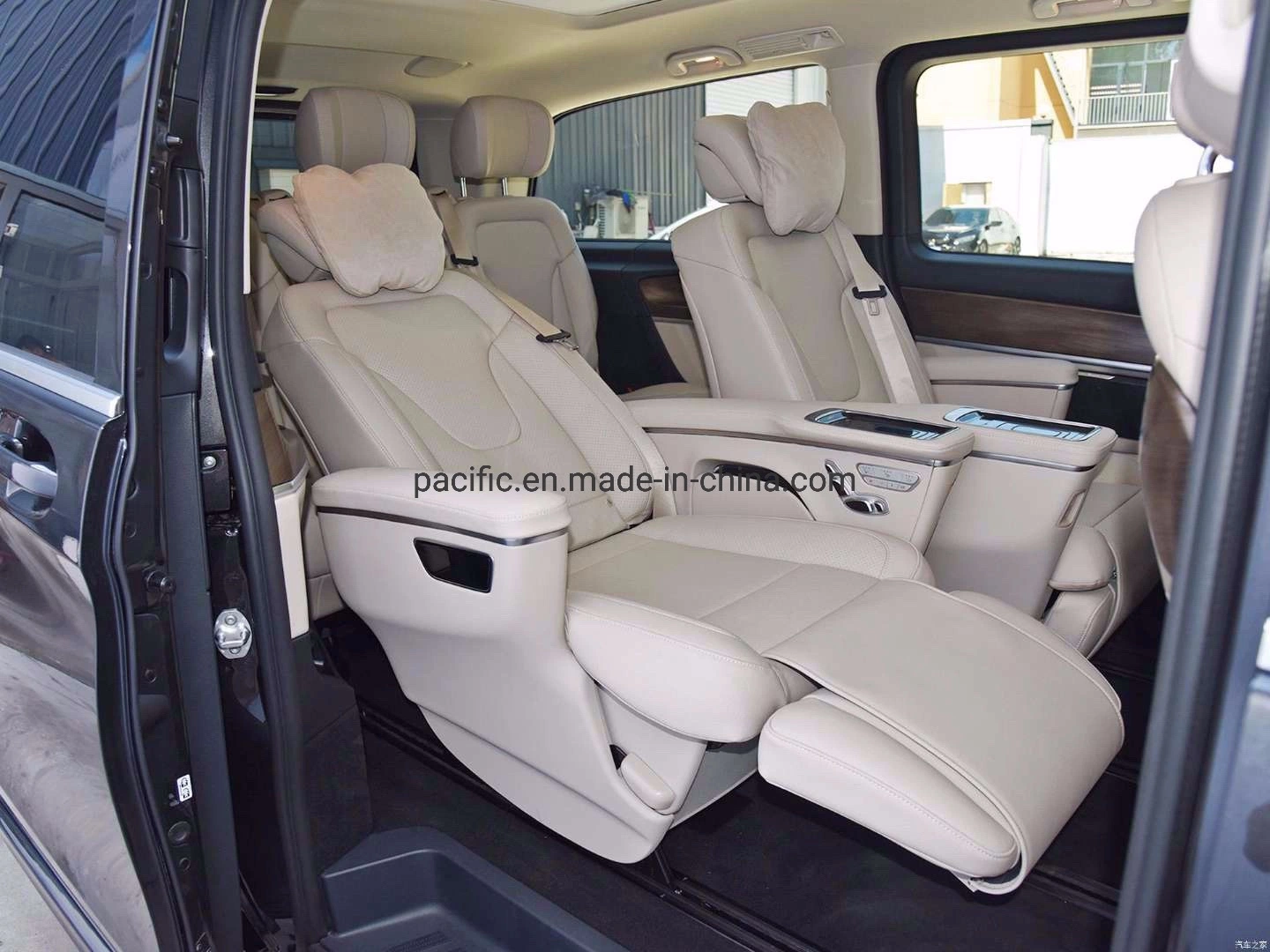 Origine chinoise Siège de minibus en cuir véritable inclinable de luxe pour les affaires électriques W447 de haute qualité pour la conversion Mercedes Benz Vito/V-Class/Metris/Sprinter