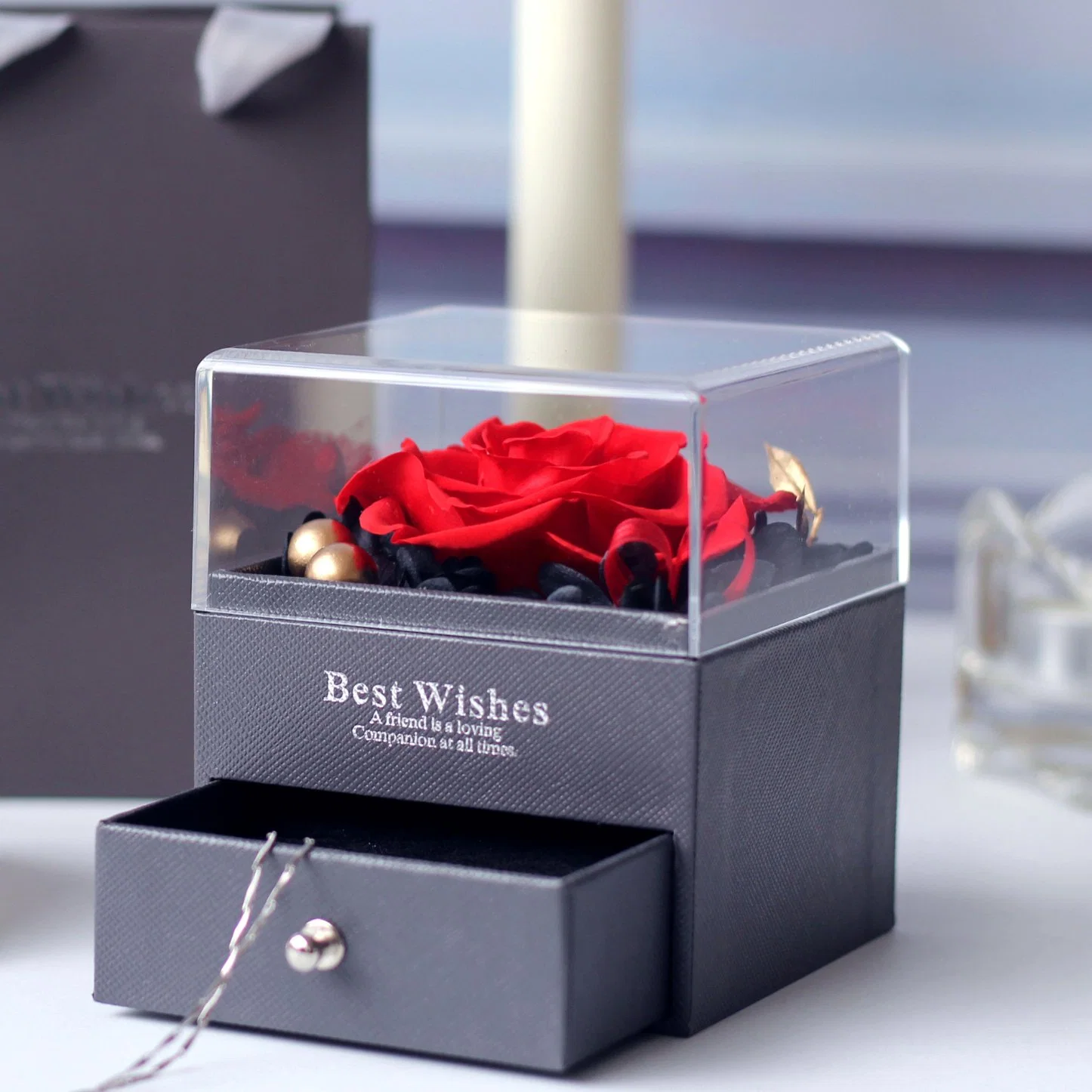 Wedding Decorative Preserved Roses Flower Christmas Gift