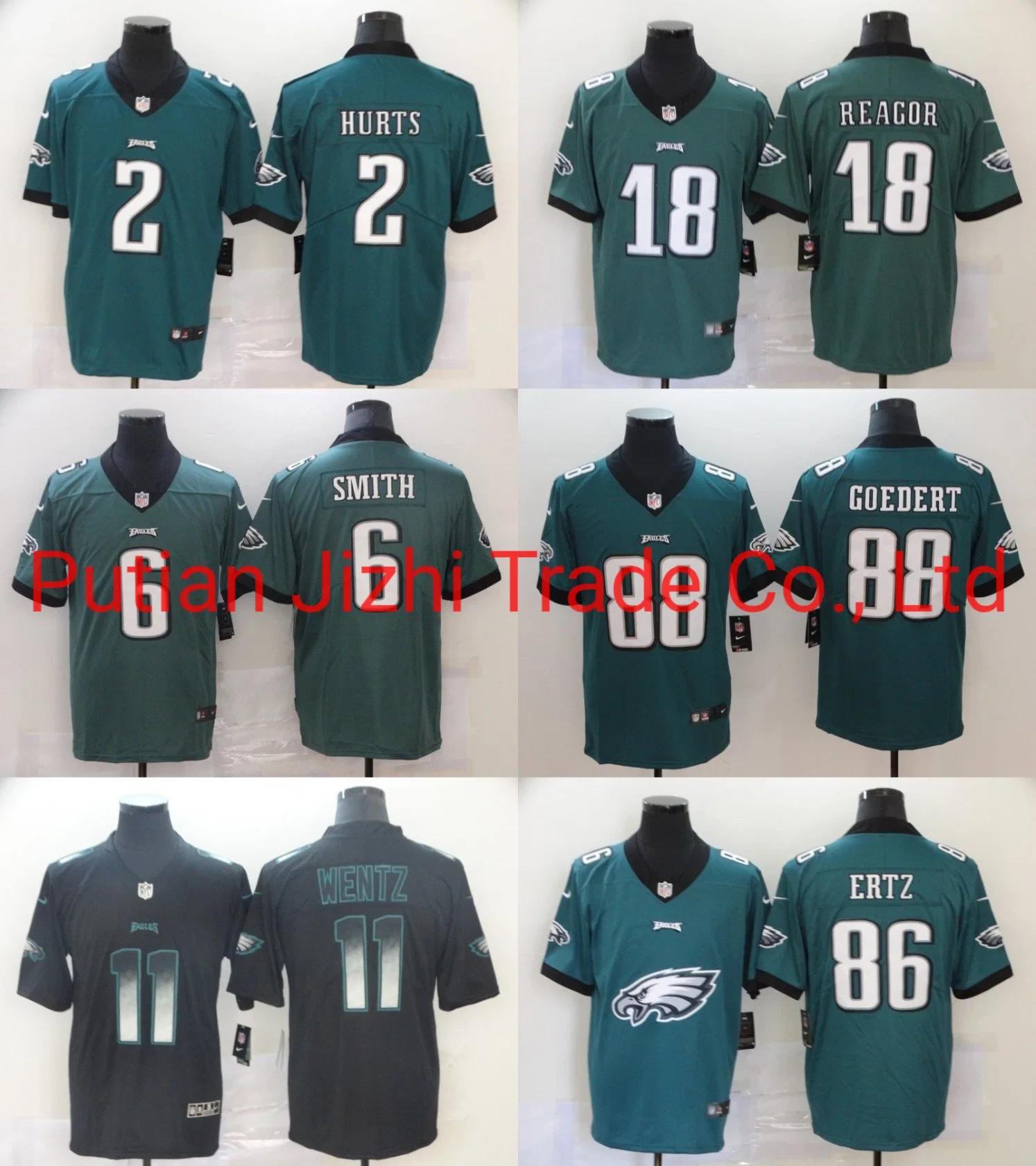 Wholesale/Supplier Men&prime; S Philadelphia Jalen Hurts Ni-Ke Black Alternate Game Jersey N-FL Eagles Long Sleeves Team Shirt