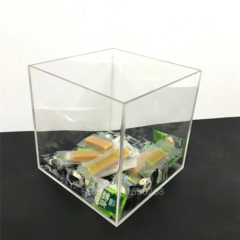 Innovative Product Acrylic Makeup Swab Storage Box with Lid Desktop Acrylic Display Stand