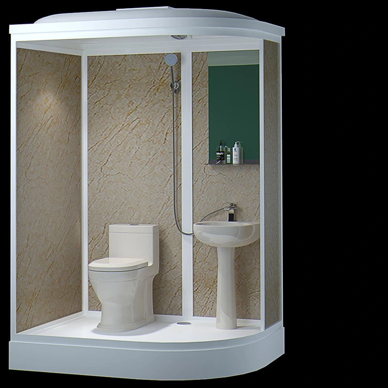 Sector Shape Prefab Shower Room with Toilet Prefab Bathroom Unit with Toilet