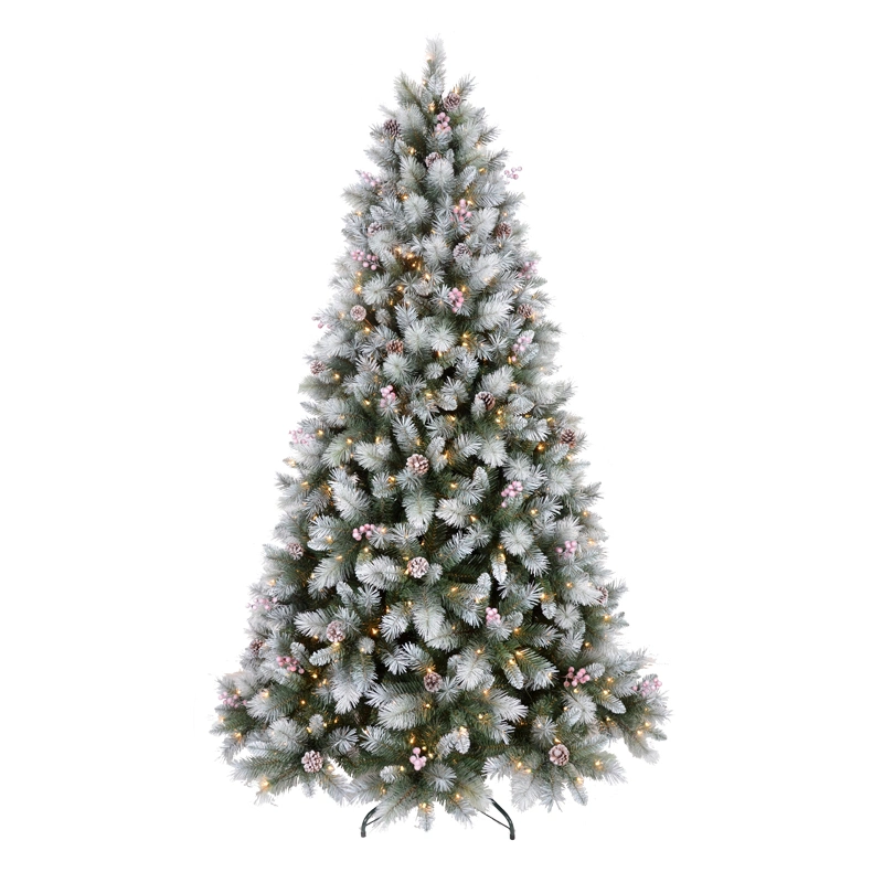 Decorado de PVC PE mixto de pino de conos y Hill Haw Decoración de Navidad Árbol de Navidad