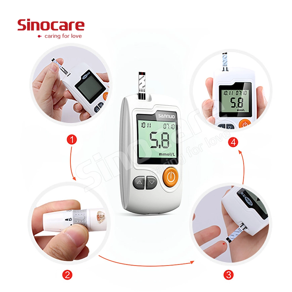 Sinocare Exactive Vital Glucose Teststreifen Glucometer Digital Code Free Blutzuckerteststreifen