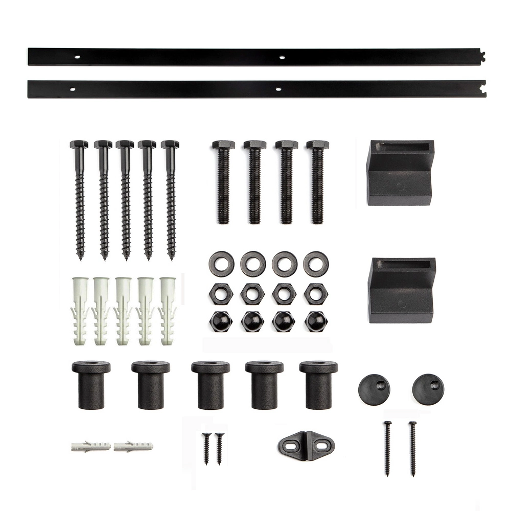 Factory Price American Type Classic Carbon Steel Sliding Barn Door Hardware Kit