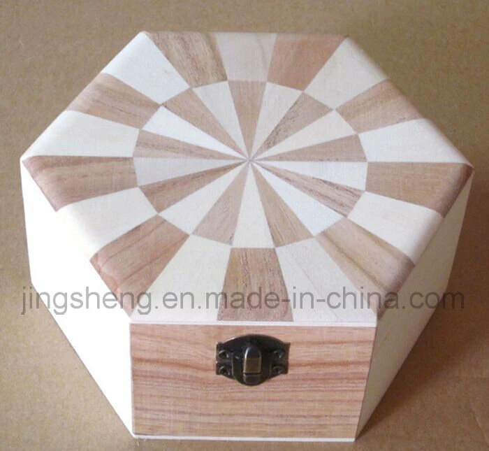 Caixa de jóias de madeira personalizada na caixa de armazenamento de caixa criativa na caixa de madeira