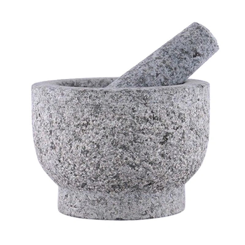 Mortero de granito sin pulir y Pestle Set Stone Grinder Bowl