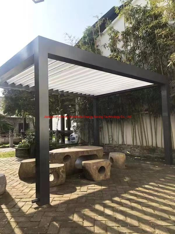 Aluminum Patio Garden Gazebo Modern Glass Roof Waterproof Aluminum Pergola Backyard Gazebo