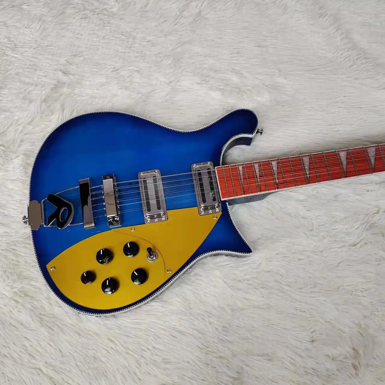 Custom 12 cuerdas Guitarra eléctrica Ricken en color azul de estilo 660.
