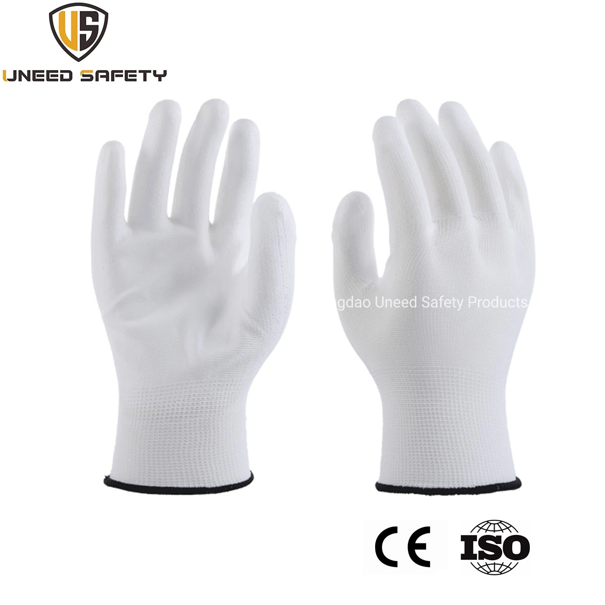 Mecânica contínua de PU Branco revestido resistente Nylon Palm o trabalho de proteção de segurança luvas do lado de trabalho para trabalhos industriais