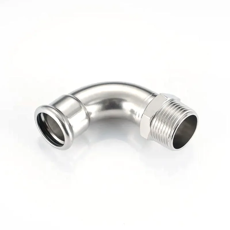 SS304 90 Degree Elbow Press Fittings with Male Thread