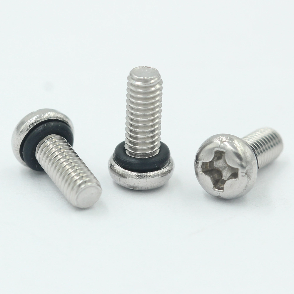 Seal Screw Waterproof Screw Sealing Screws Bolt Cross Screw Pan Head Screw Machine Screw Stainless Steel Screw Small Screw with O Ring