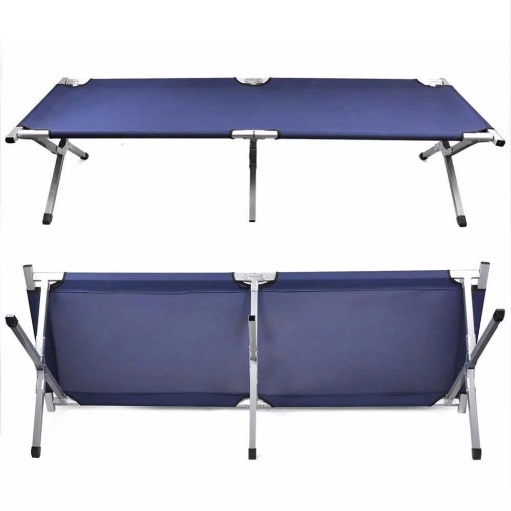 Campamento plegable portátil cama de playa Cuna Individual Venta Metal Adulto Cama plegable de lujo para dormir al aire libre