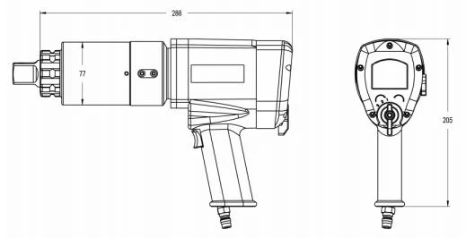 130nm-6000nm Baier China fábrica de herramientas neumáticas llave de par neumático