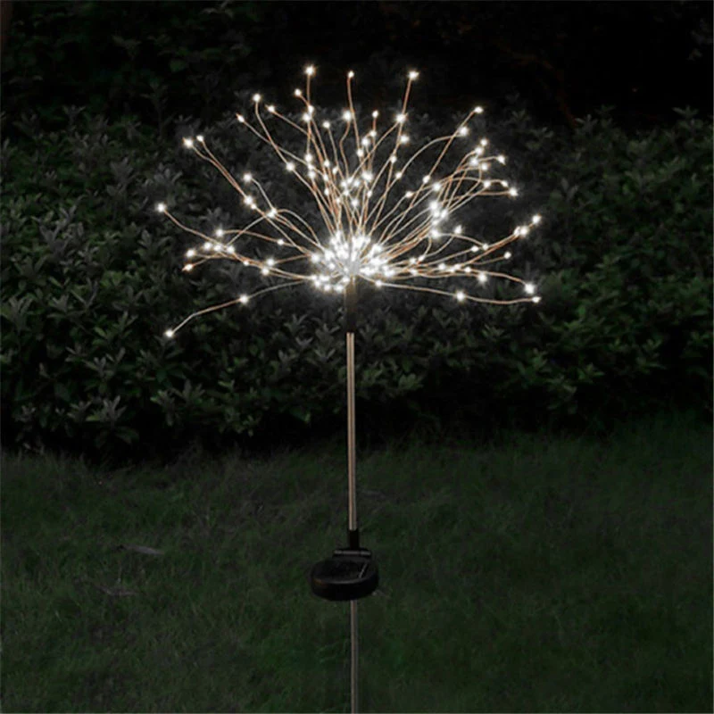 Solar String Firework Light Outdoor Waterproof Garden Lamp