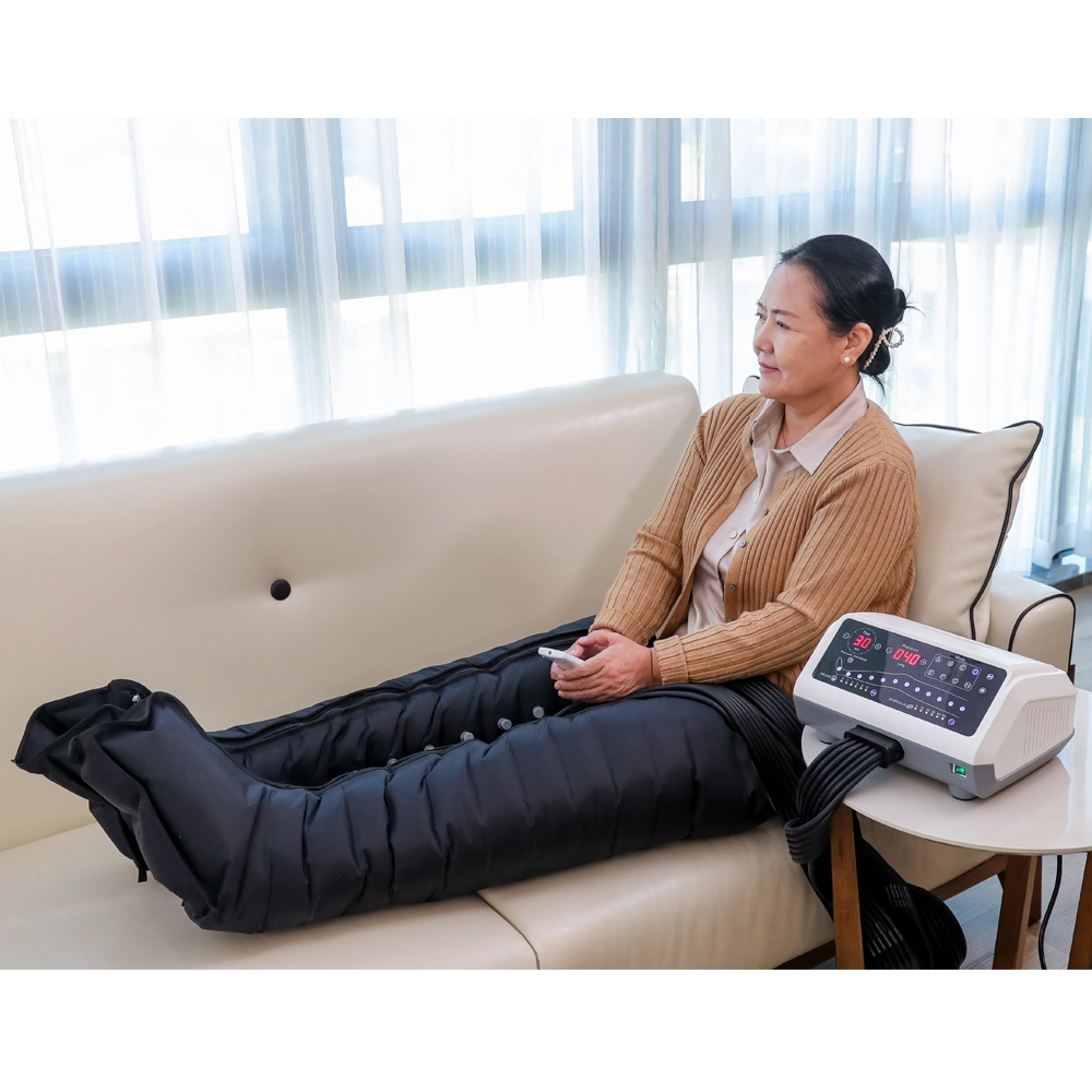 Best Professional 12 Chamber Air Compression Leg Recovery System Massage Boots Each Chamber Can Adjust Pressure