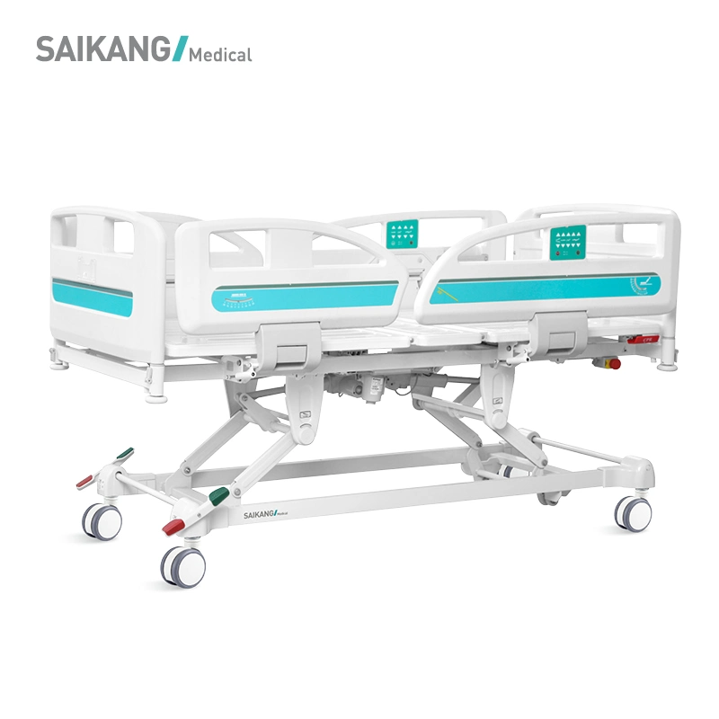 Y8T Multifunción Saikang paciente usa equipo de Hospital cama plegable de metal de la clínica de los precios eléctricos ajustables camas UCI médica