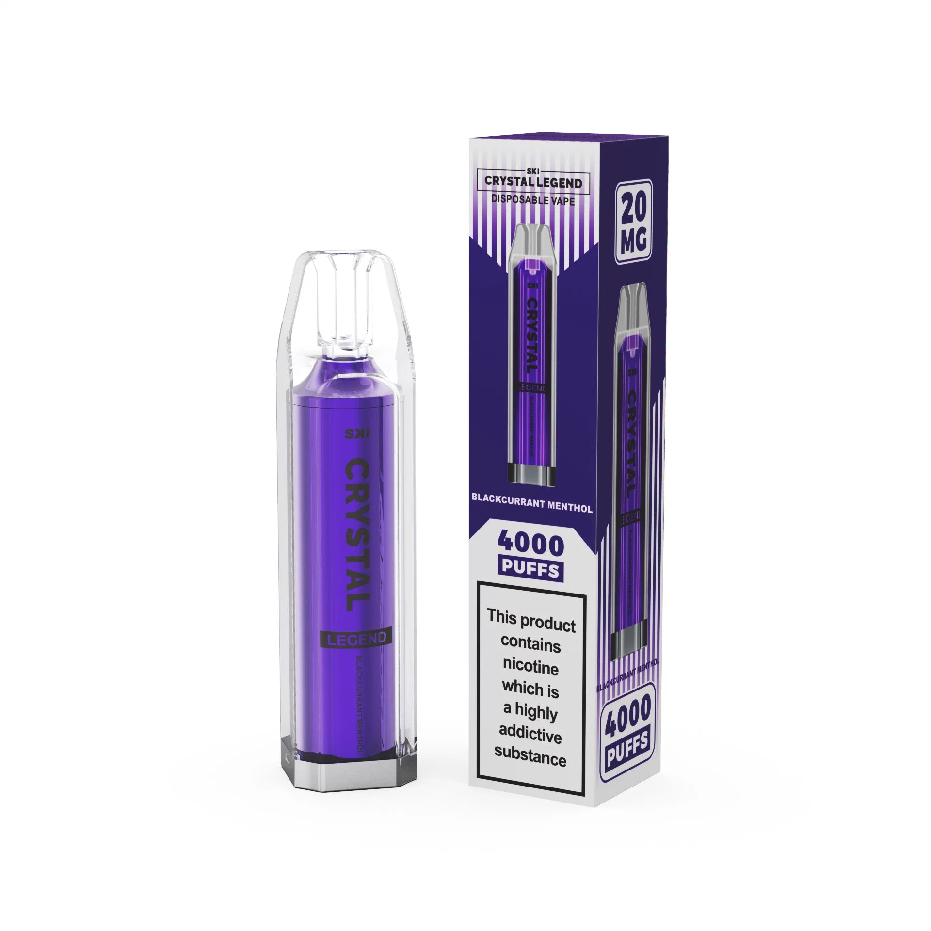 4000 Puff VAPE Pen Style Ecigs Pod Starter Kit vaporizador Ski Crystal Legend cigarrillo electrónico