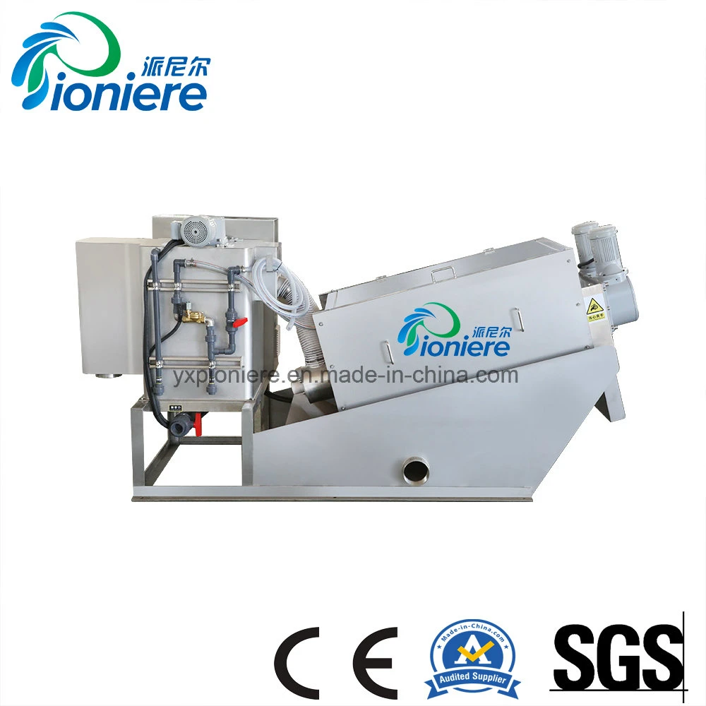 Screw Press Filter Sludge Dewatering Filter Press for Direct Treating Thin Metal Wastewater