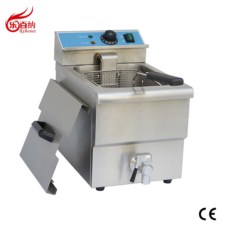 Fast Food Equipment Single Tank 8L Gas Deep Fryer with Faucet (6G-TRC-1)